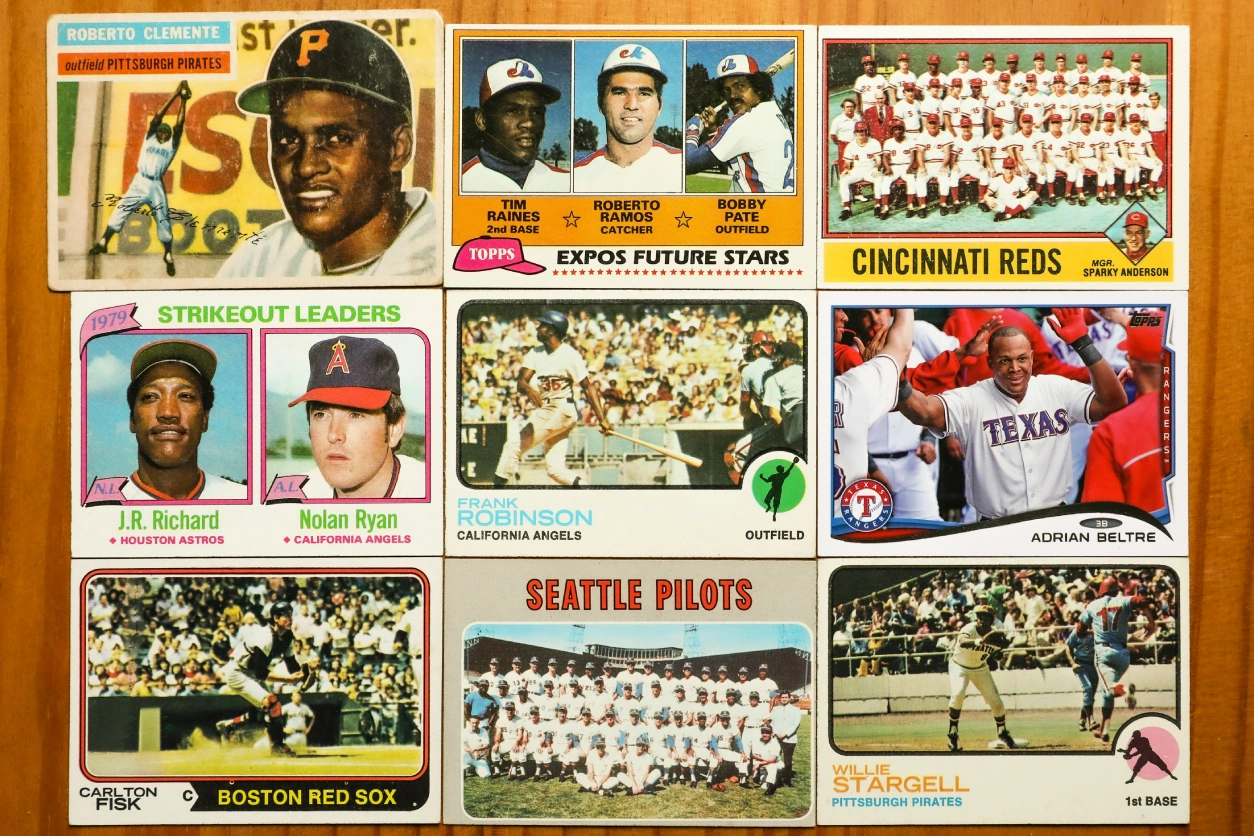 Baseball card collection, 1970s stars.